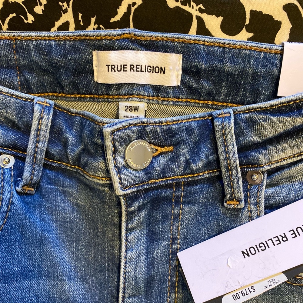 NWT True Religion High Rise, Wide Leg Jeans 28/6